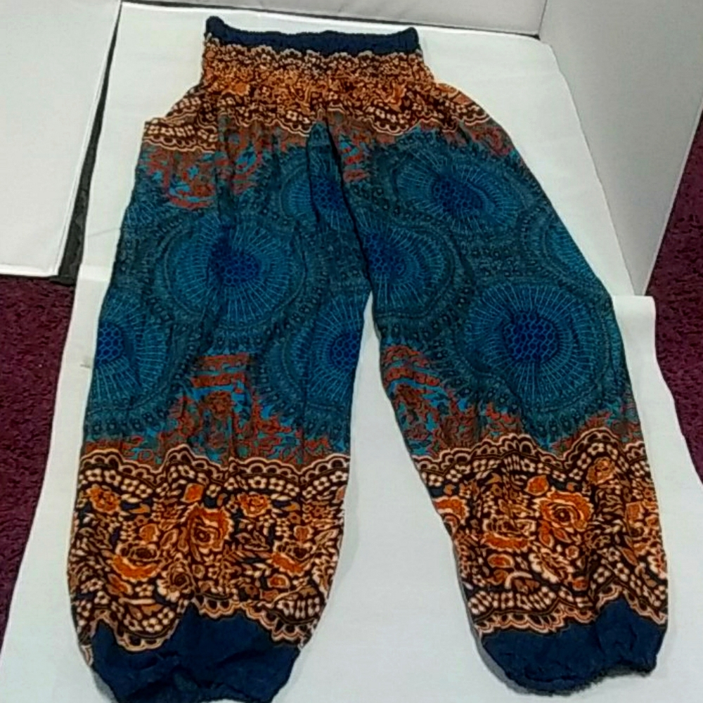 Psychedelic rayon harem pants
